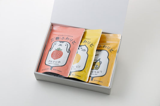 【三豊ふわりと】ティータイムセット（いちご・レモン・蜂蜜）レギュラー3個入り